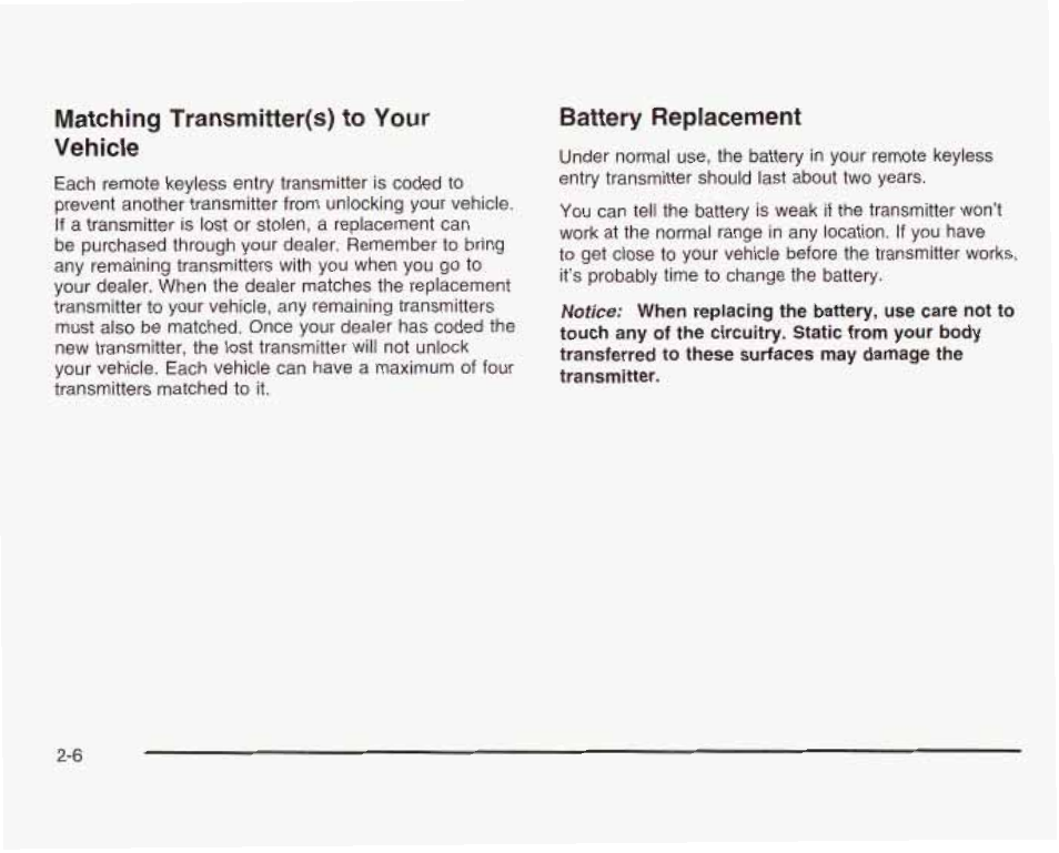 Matching tran$mitter(s) to your vehicle | GMC 2003 Sierra User Manual | Page 93 / 556