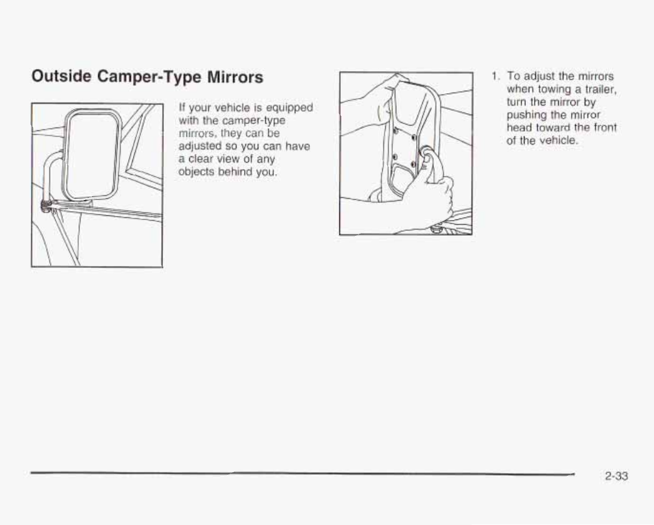 Outside camper-type mirrors | GMC 2003 Savana User Manual | Page 116 / 400
