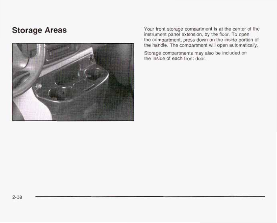 Storage areas | GMC 2003 Savana User Manual | Page 121 / 400