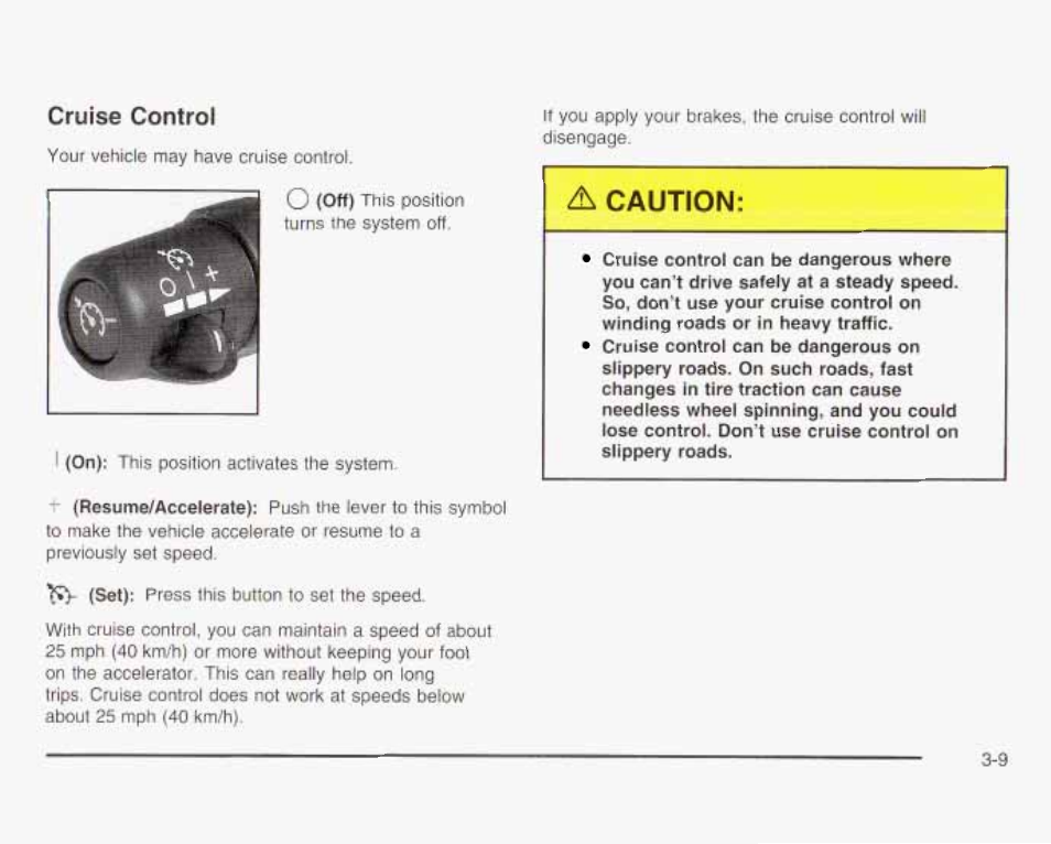 Cruise control | GMC 2003 Savana User Manual | Page 130 / 400