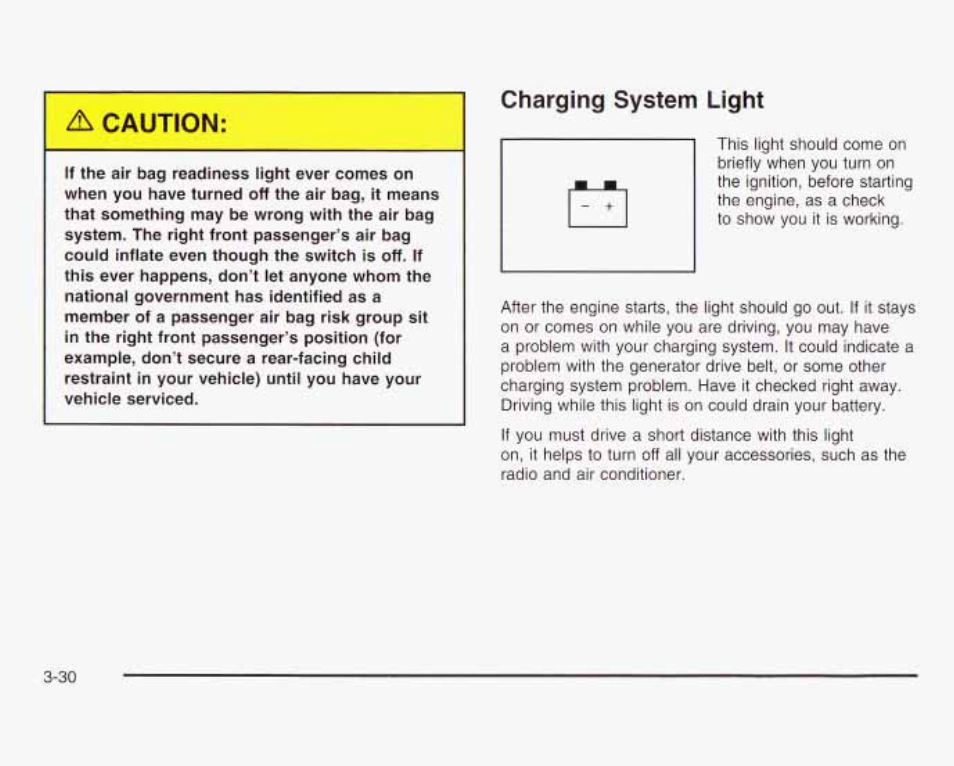 Charging system light | GMC 2003 Savana User Manual | Page 151 / 400