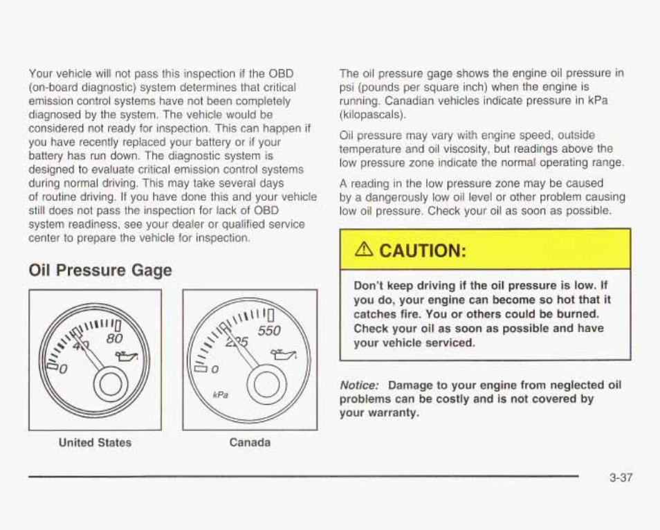Oil pressure gage | GMC 2003 Savana User Manual | Page 158 / 400