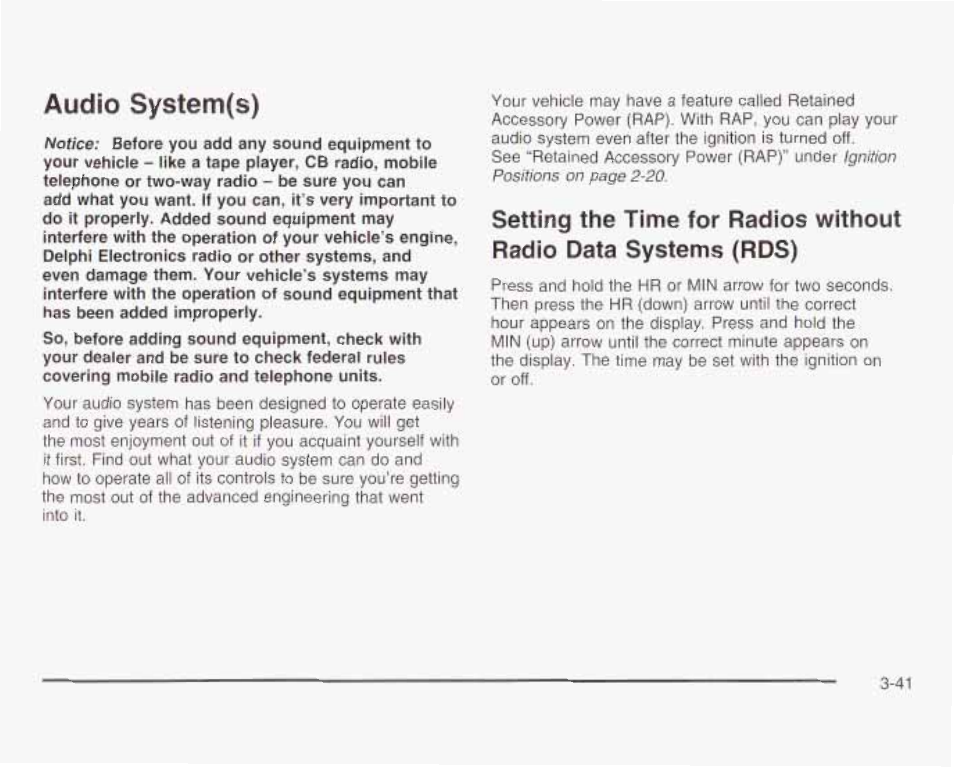 Audio system(s) | GMC 2003 Savana User Manual | Page 162 / 400