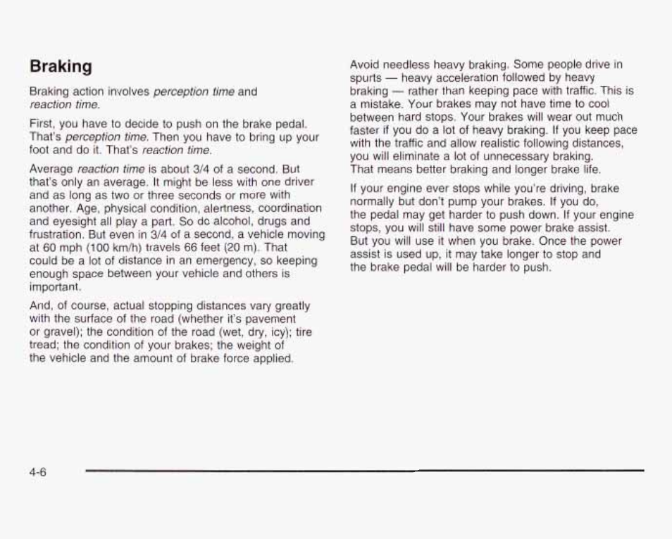 Braking | GMC 2003 Savana User Manual | Page 203 / 400