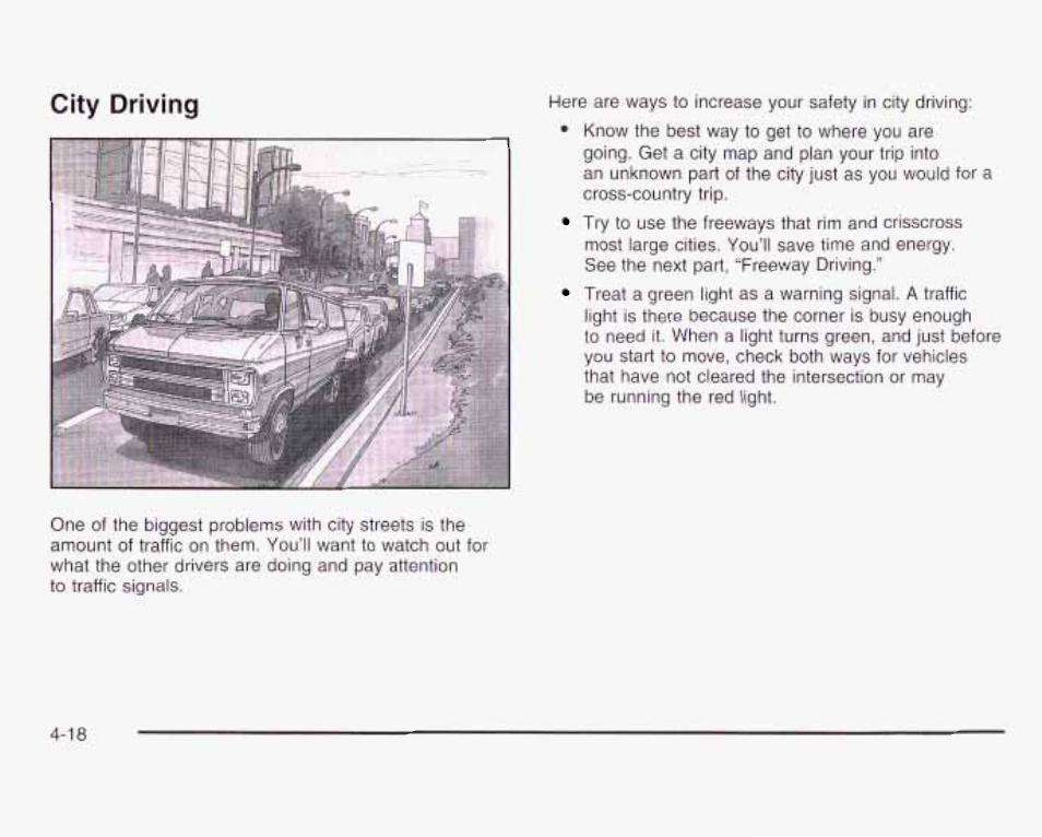 City driving | GMC 2003 Savana User Manual | Page 215 / 400