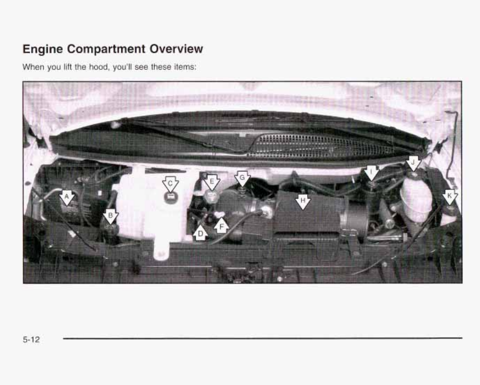 Engine coinpartment overview | GMC 2003 Savana User Manual | Page 255 / 400