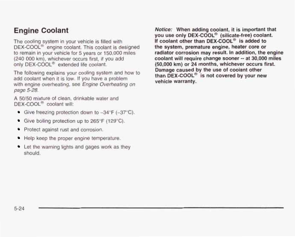 Engine coolant | GMC 2003 Savana User Manual | Page 267 / 400
