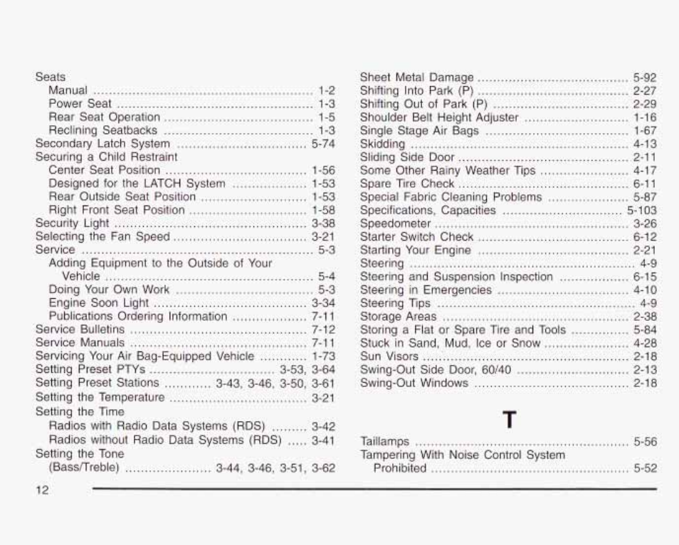GMC 2003 Savana User Manual | Page 393 / 400