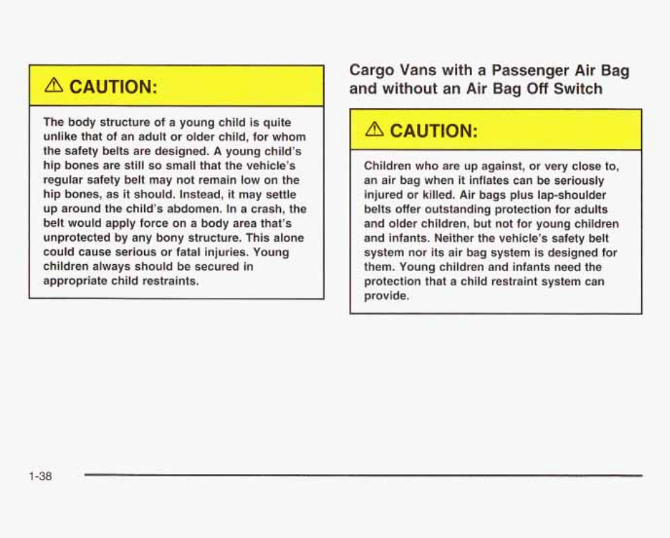 GMC 2003 Savana User Manual | Page 45 / 400