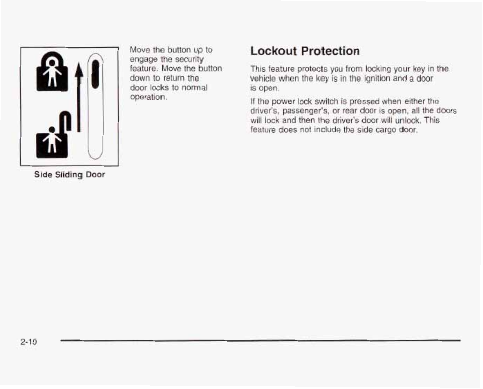 Lockout protection | GMC 2003 Savana User Manual | Page 93 / 400