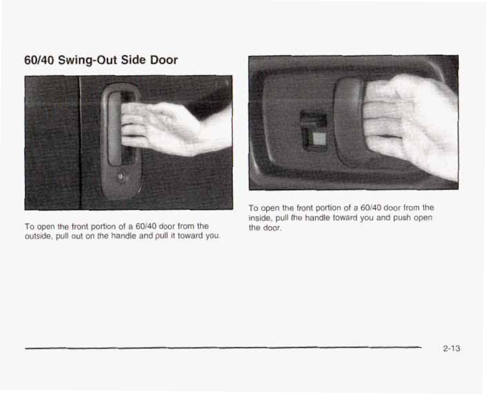 60/40 swrng-out side door | GMC 2003 Savana User Manual | Page 96 / 400