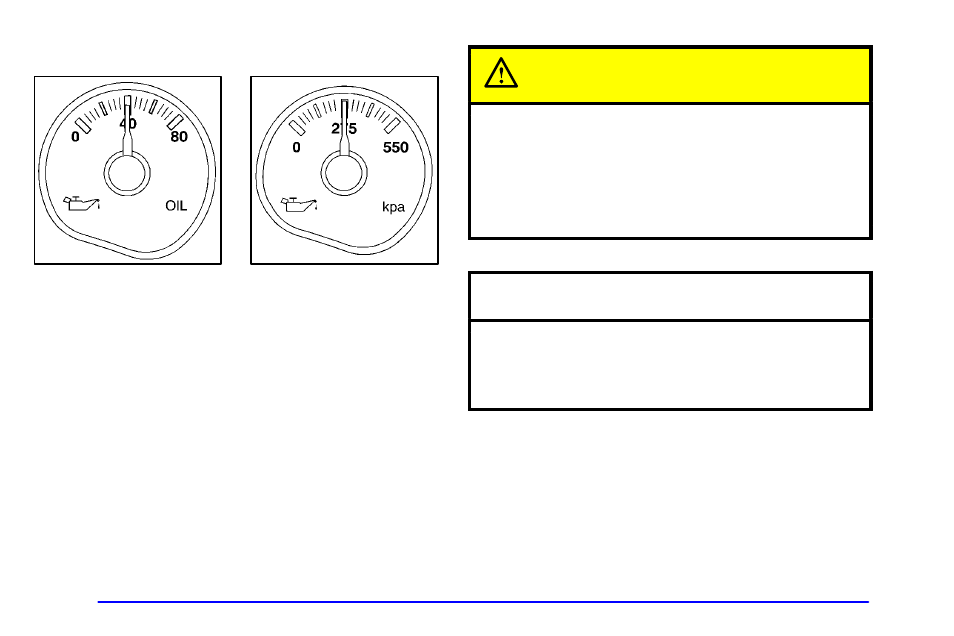 Oil pressure gage, Caution, Notice | GMC 2002 Sierra User Manual | Page 193 / 499