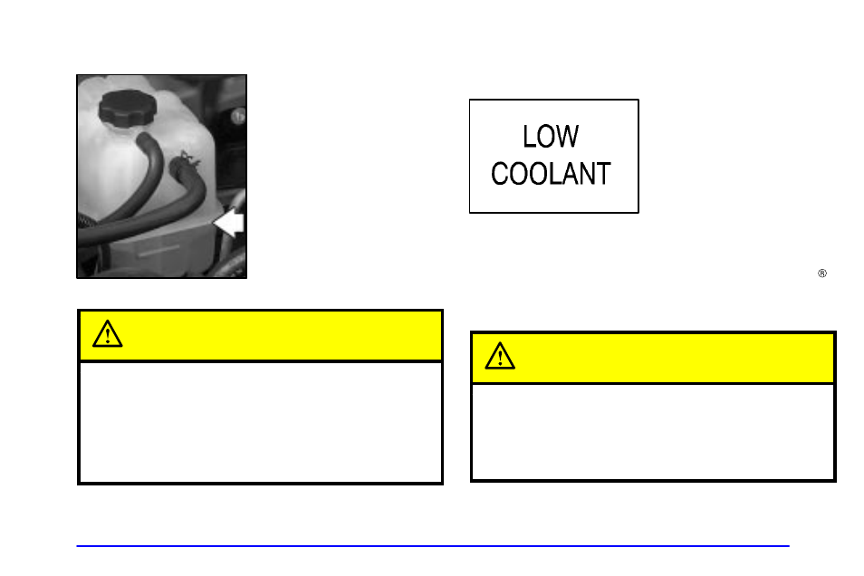 Checking coolant, Adding coolant, Caution | GMC 2002 Sierra User Manual | Page 404 / 499