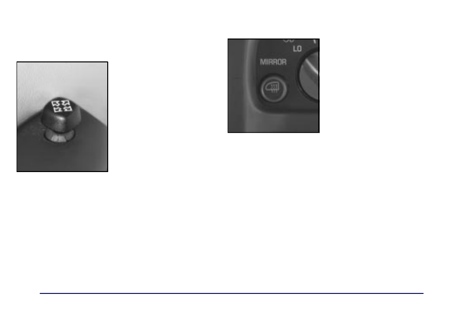 Power remote control mirrors (option), Heated outside mirrors (if equipped) | GMC 2002 Savana User Manual | Page 117 / 411