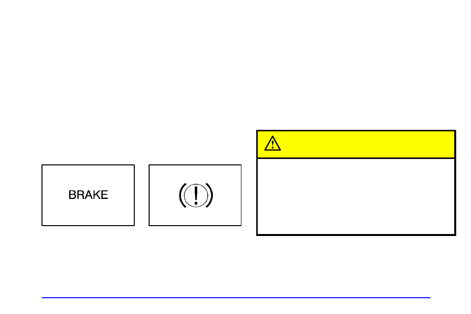 Brake system warning light, Caution | GMC 2002 Savana User Manual | Page 130 / 411