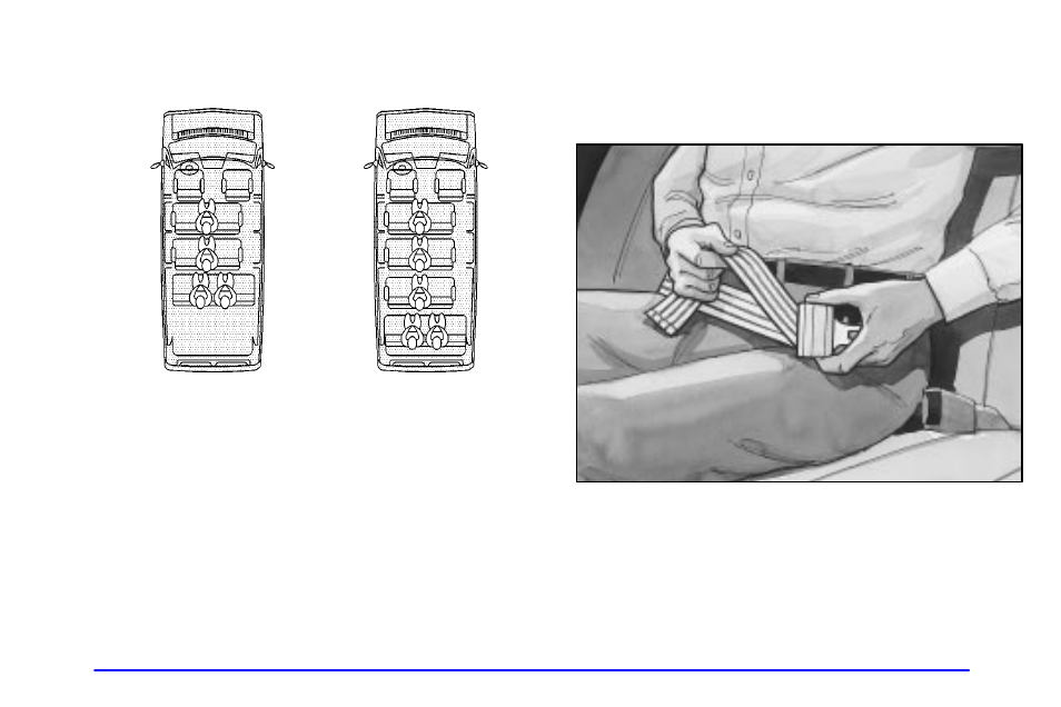 Center passenger position, Lap belt | GMC 2002 Savana User Manual | Page 46 / 411