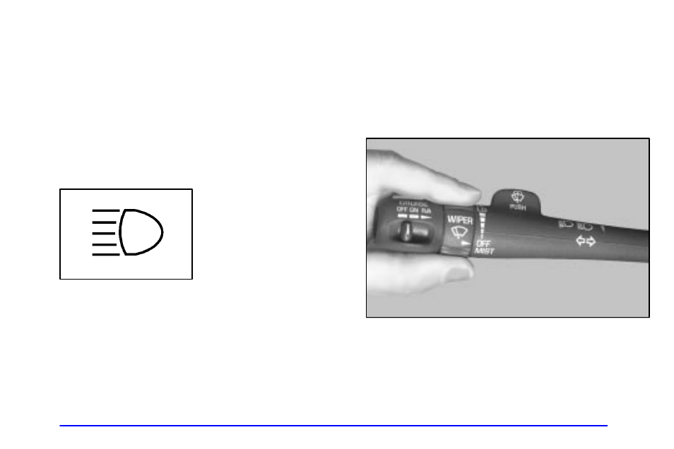 Turn signal on chime, Headlamp high/low beam changer, Flash-to-pass feature | Windshield wipers | GMC 2001 Sierra User Manual | Page 136 / 468