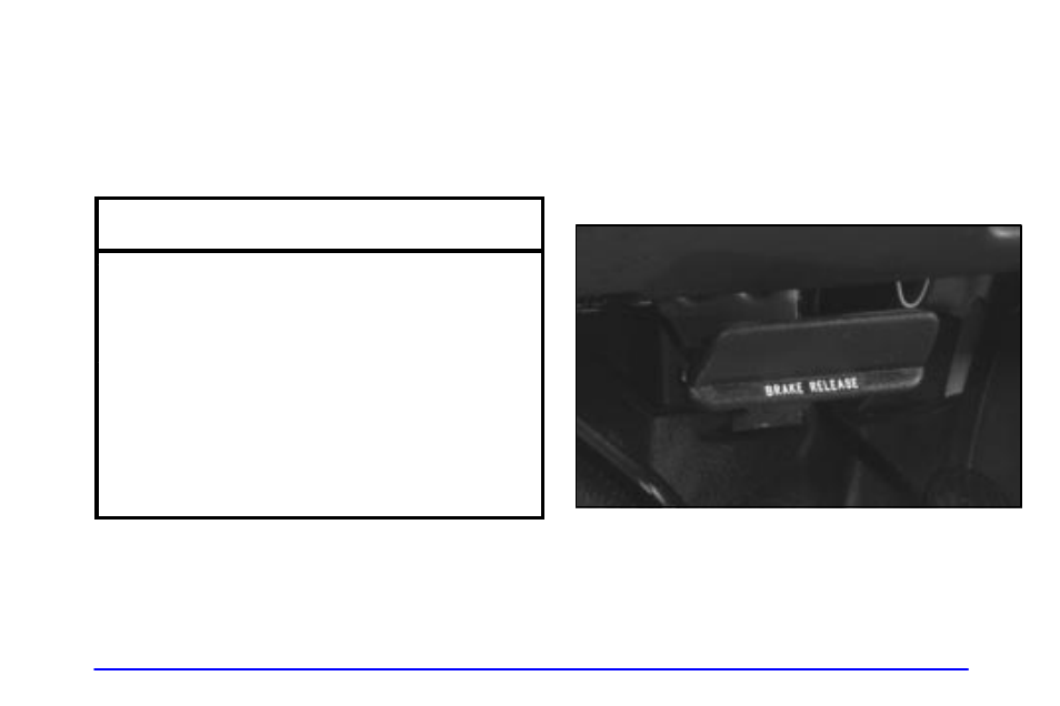 Parking brake, Notice | GMC 2001 Savana User Manual | Page 104 / 412