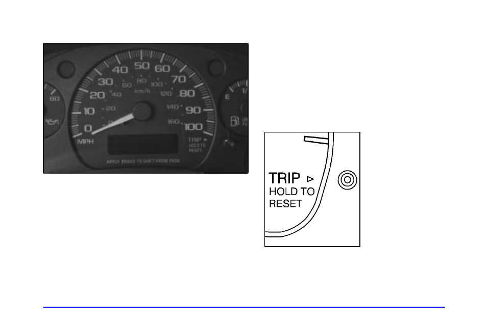 Speedometer, Trip odometer | GMC 2001 Savana User Manual | Page 130 / 412