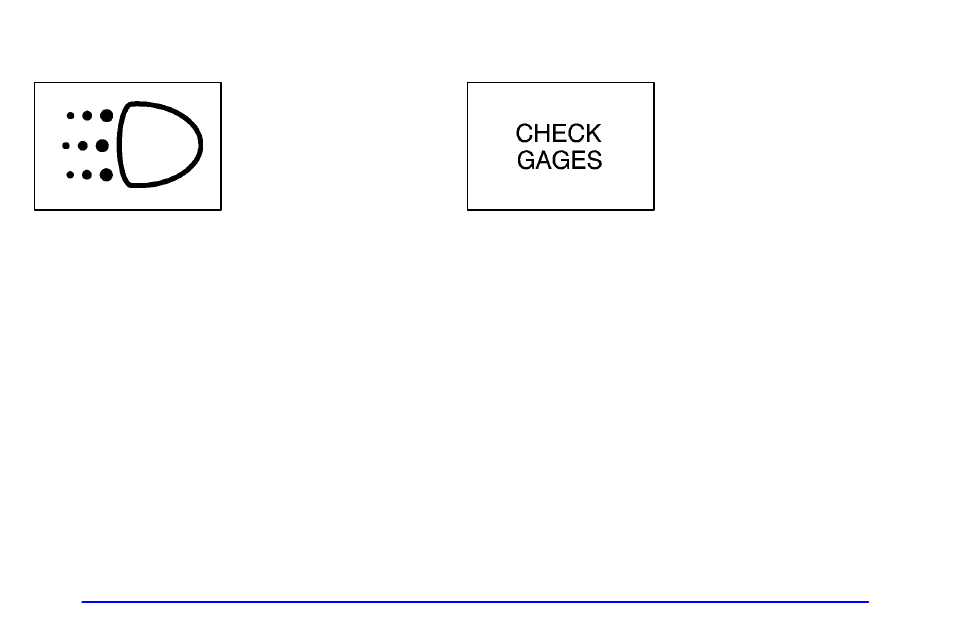 Daytime running lamps indicator light, Check gages light | GMC 2001 Savana User Manual | Page 143 / 412