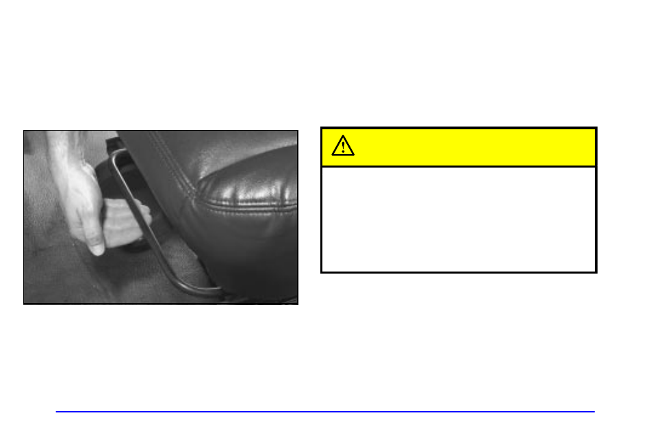 Seats and seat controls, Manual front seats, Caution | GMC 2001 Savana User Manual | Page 15 / 412