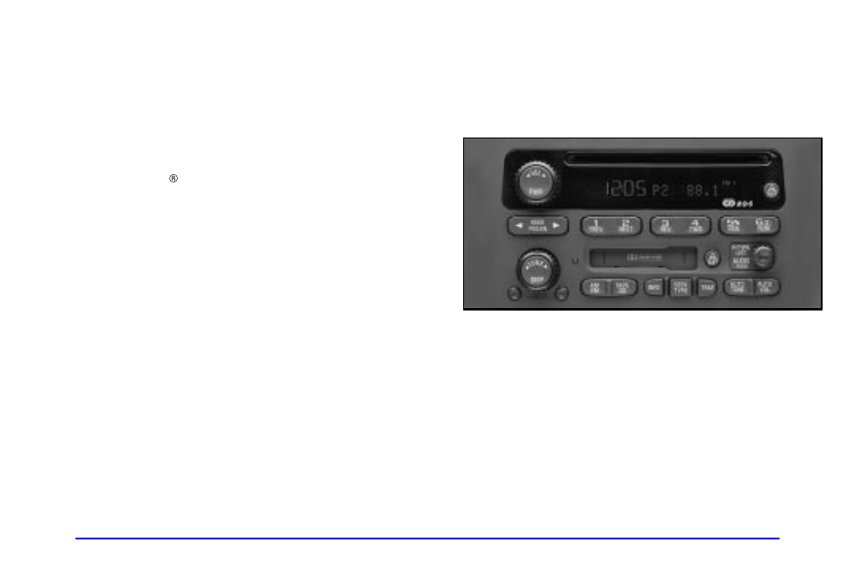 Radio calibration, Playing the radio | GMC 2001 Savana User Manual | Page 167 / 412