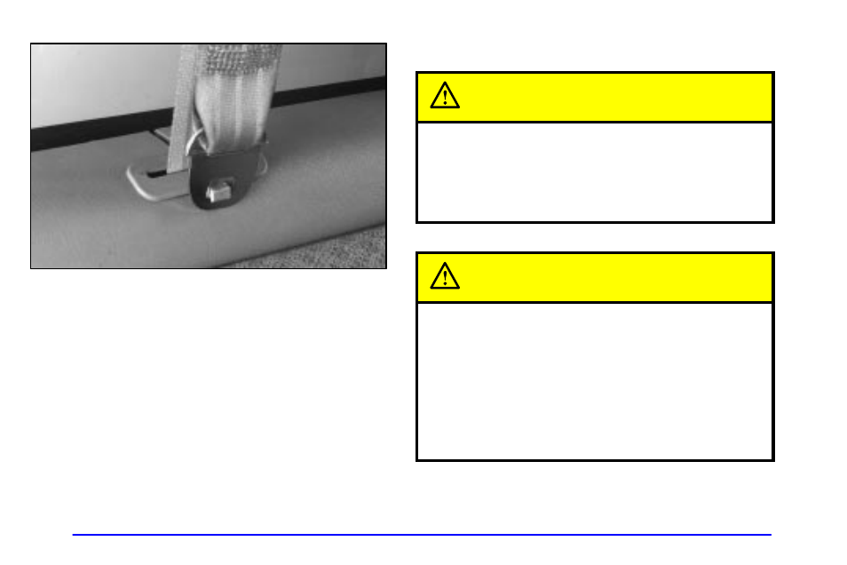 Replacing the rear seats, Caution | GMC 2001 Savana User Manual | Page 21 / 412