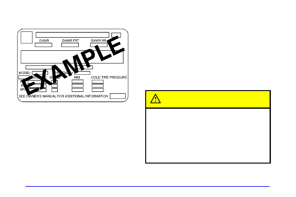 Loading your vehicle, Caution | GMC 2001 Savana User Manual | Page 222 / 412