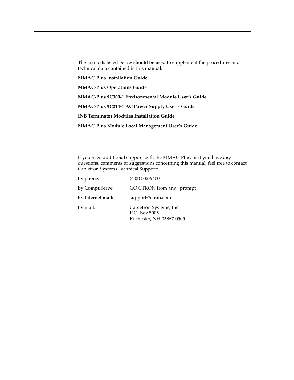 Related manuals, Getting help, Related manuals -4 getting help -4 | Cabletron Systems 9F310-02 User Manual | Page 12 / 30