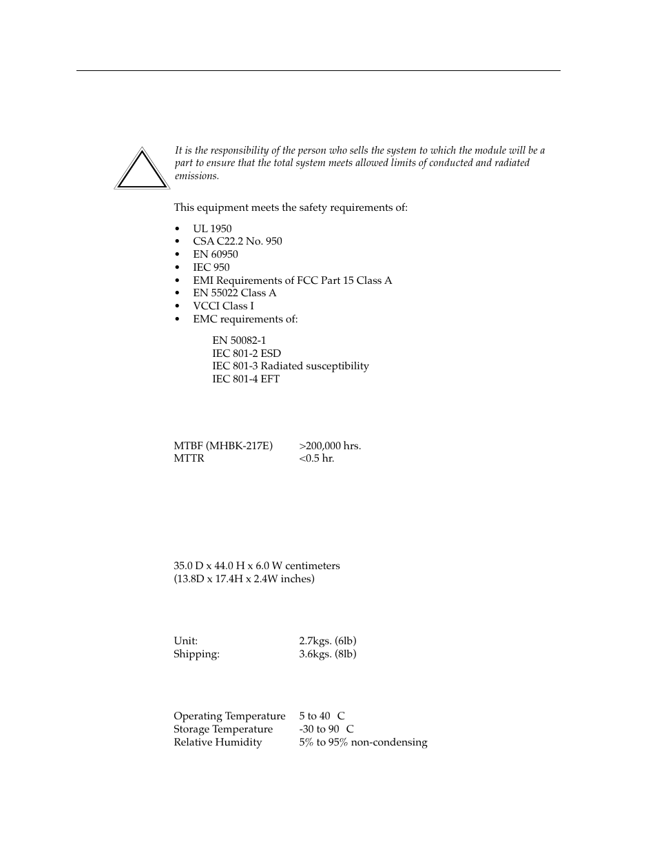 Safety, Service, Physical | Dimensions, Weight, Environment, Safety -2 service -2 physical -2, Dimensions: -2 weight: -2 environment: -2 | Cabletron Systems 9F310-02 User Manual | Page 28 / 30