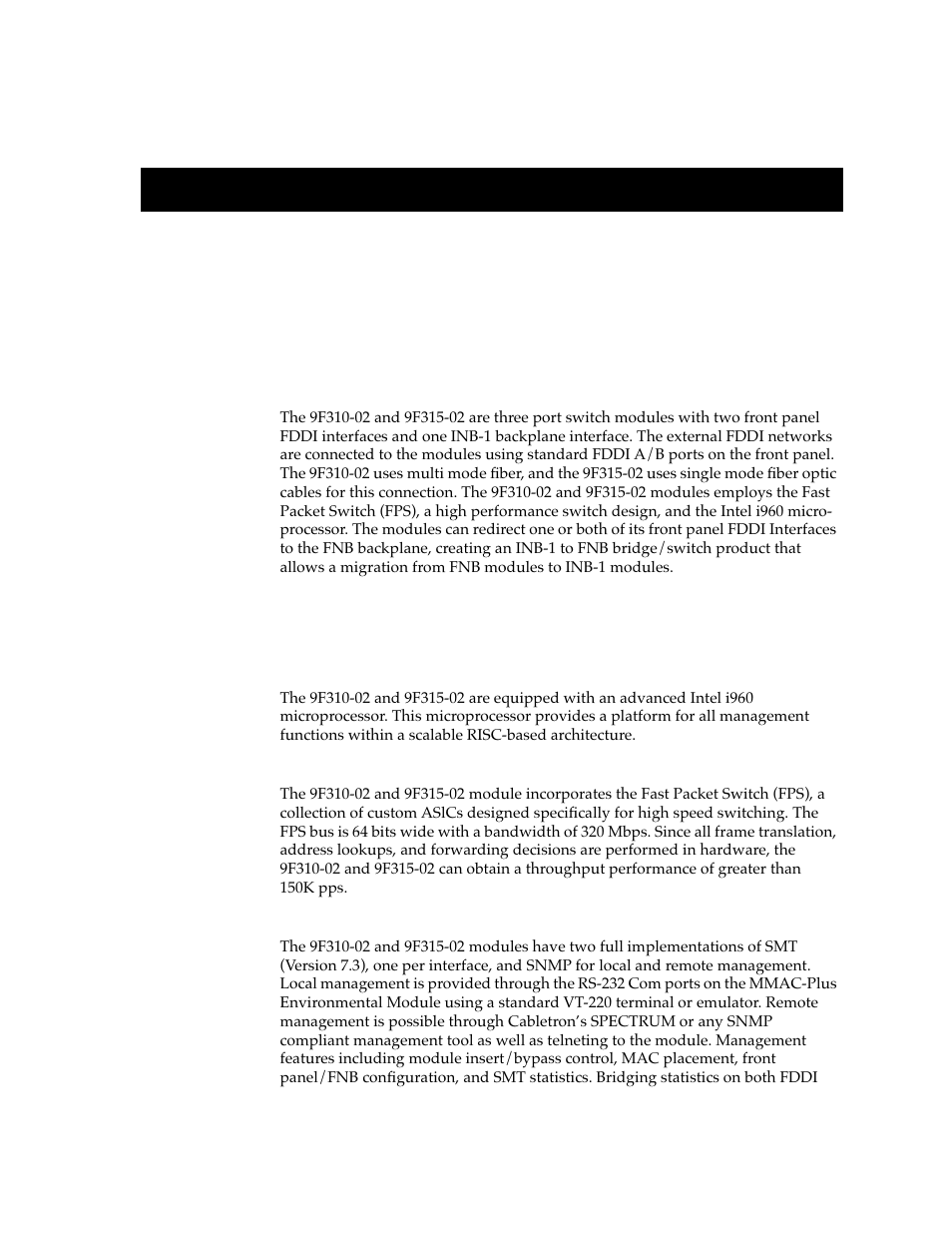 Introduction, Features, Chapter 1 | Features -1 | Cabletron Systems 9F310-02 User Manual | Page 9 / 30