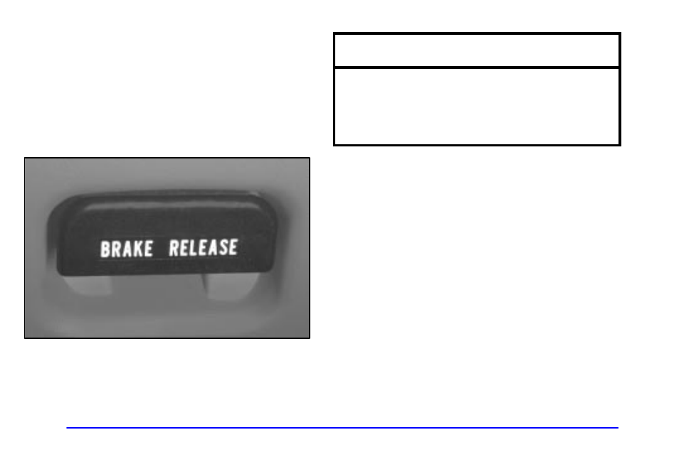 Parking brake, Notice | GMC 2001 Envoy User Manual | Page 106 / 448