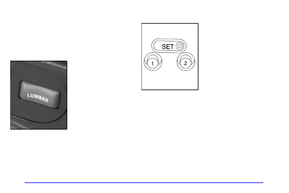 Power lumbar control (if equipped), Memory seat (if equipped) | GMC 2001 Envoy User Manual | Page 16 / 448