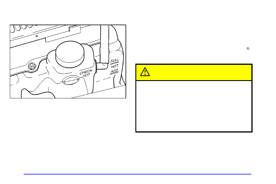 Checking coolant, Adding coolant, Caution | GMC 2001 Envoy User Manual | Page 333 / 448