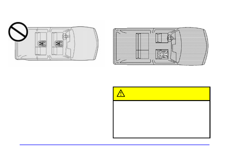 Center seat positions (4-door models), Caution | GMC 2001 Envoy User Manual | Page 62 / 448