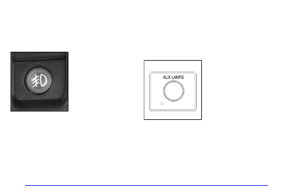 Fog lamps (if equipped), Auxiliary roof mounted lamp switch (if equipped) | GMC 2000 Sierra User Manual | Page 130 / 421