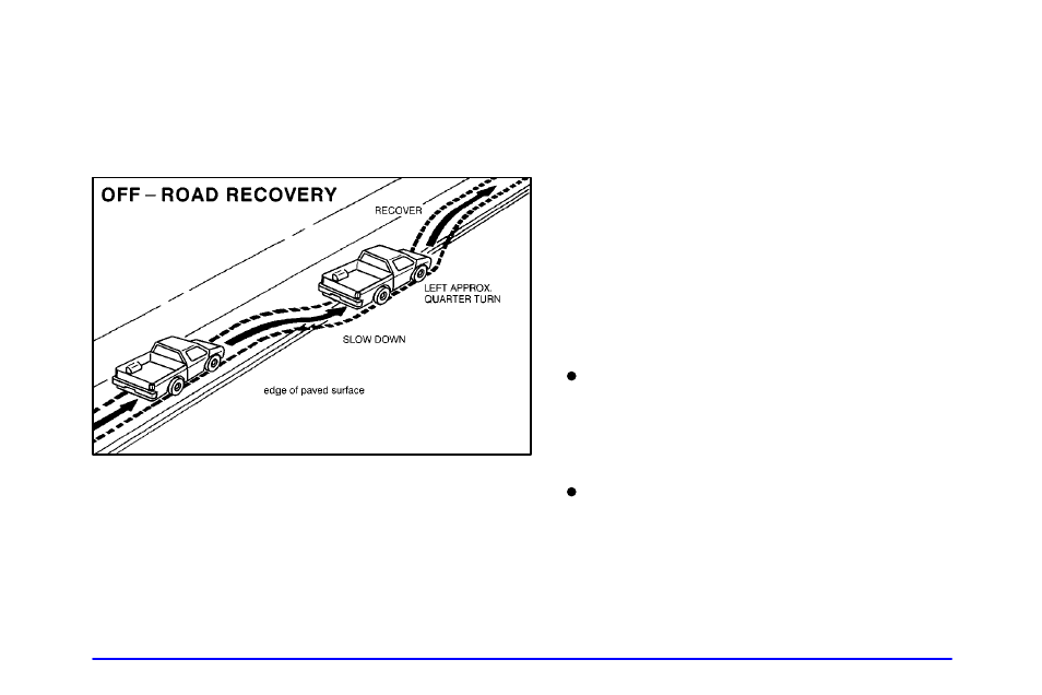 Off-road recovery passing, Road recovery, Passing | GMC 2000 Sierra User Manual | Page 207 / 421