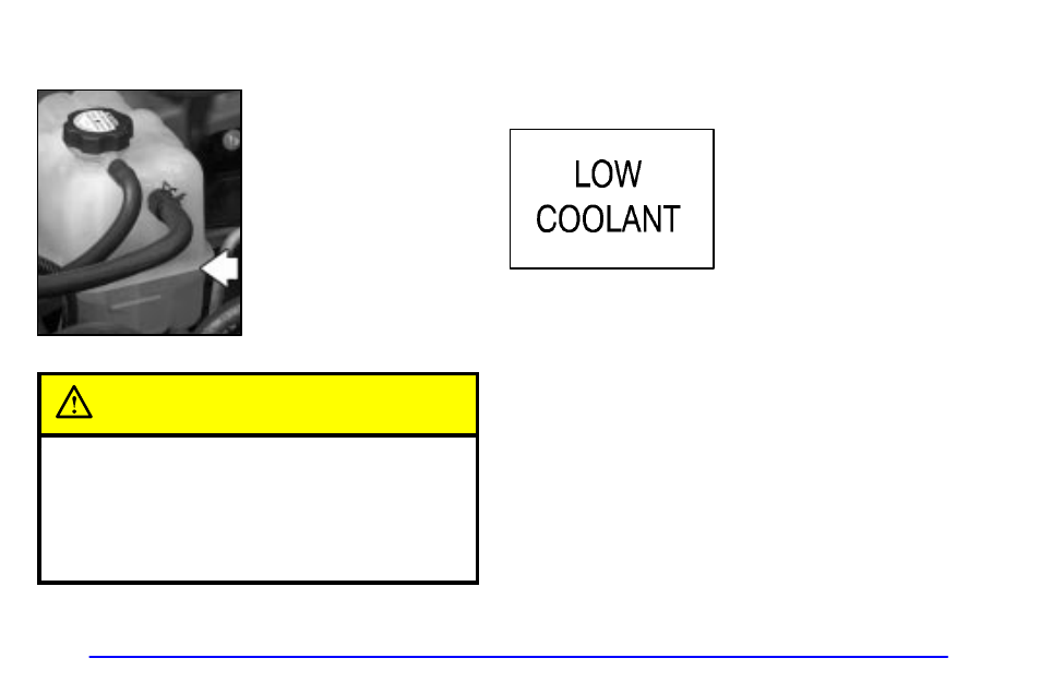 Checking coolant, Caution | GMC 2000 Sierra User Manual | Page 333 / 421