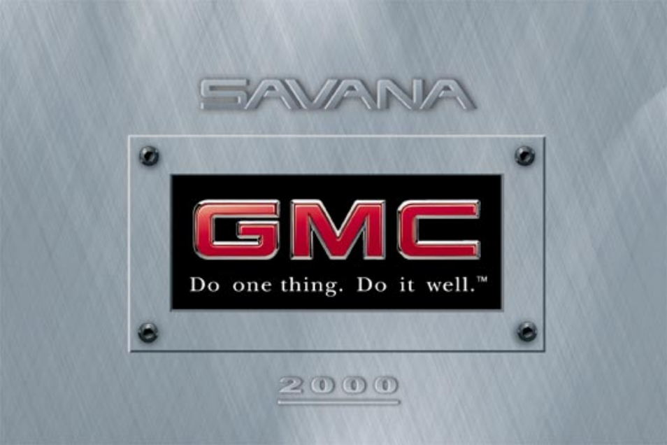 GMC 2000 Savana User Manual | 398 pages