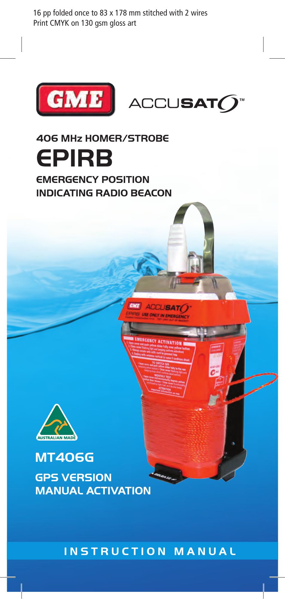 GME MT406GAUS User Manual | 16 pages