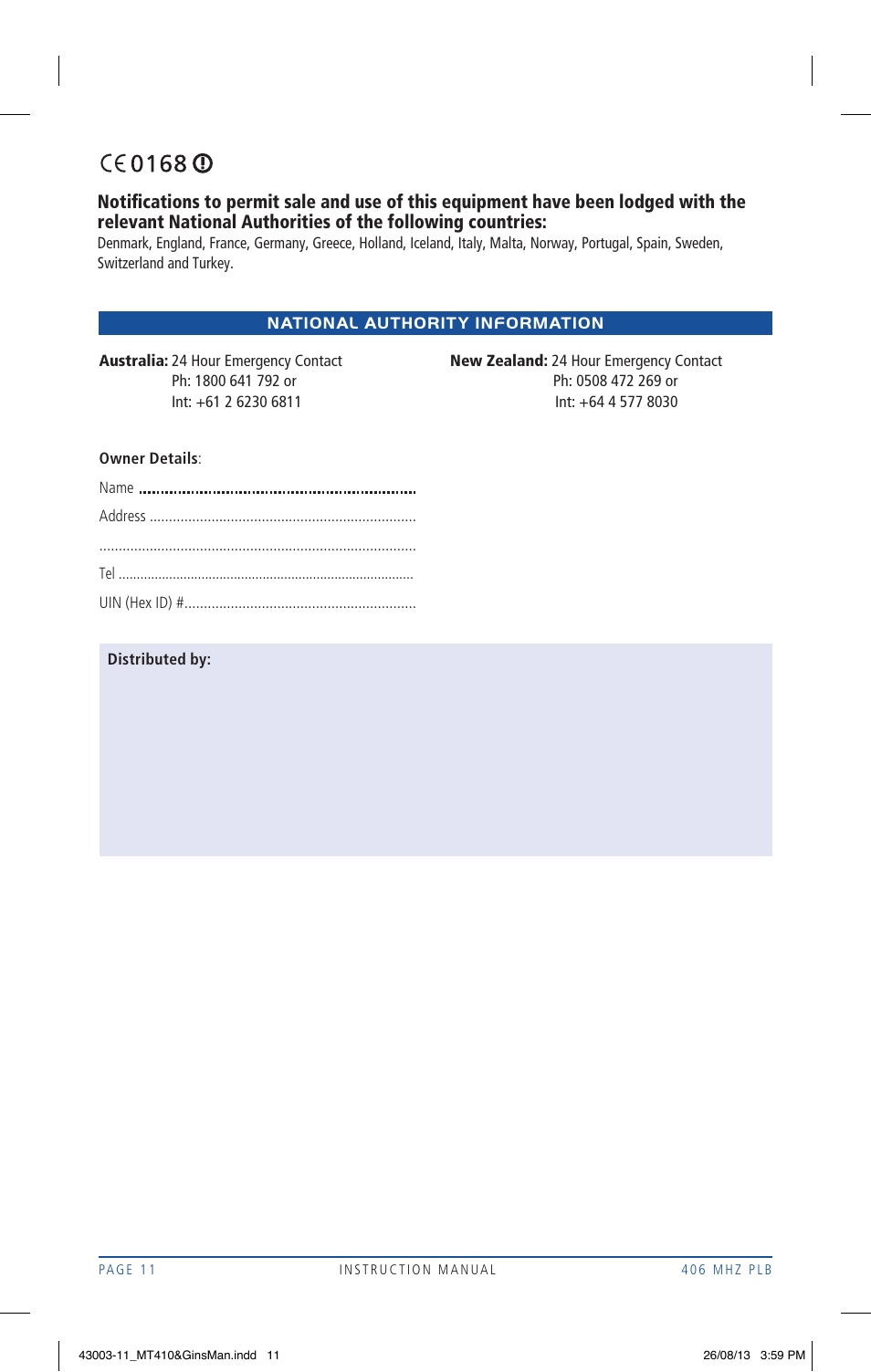 GME MT410AUS User Manual | Page 11 / 12