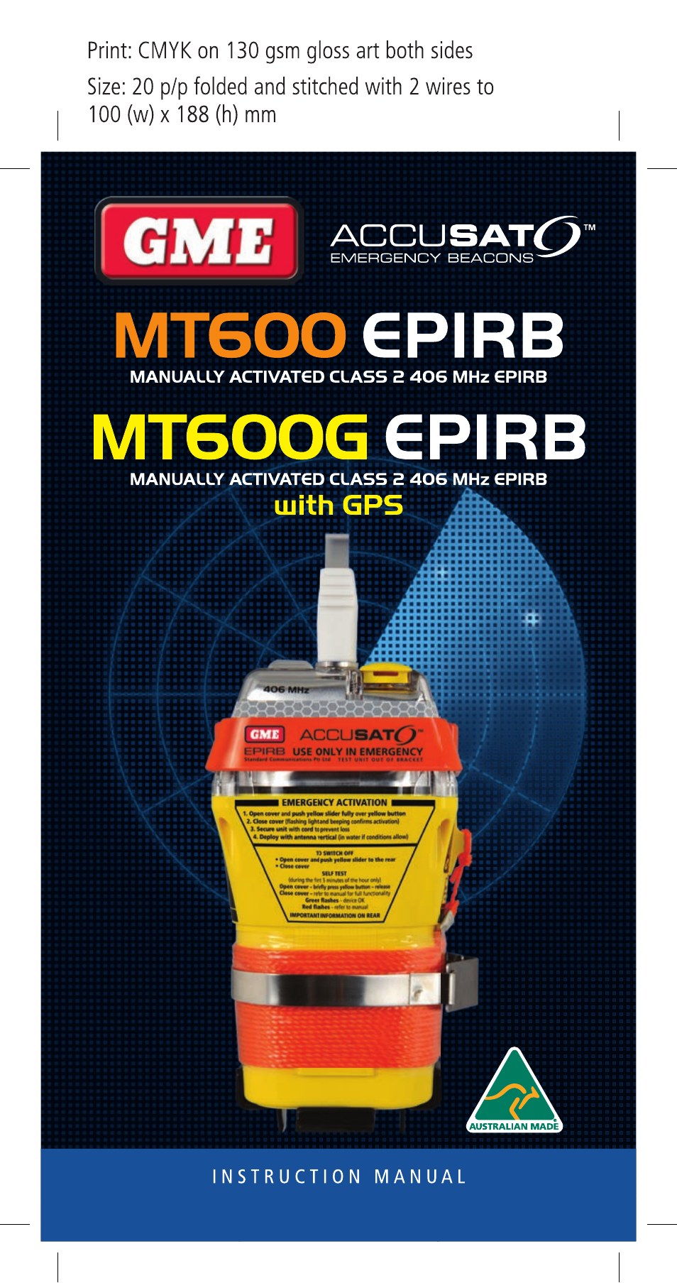 GME MT600GAUS User Manual | 20 pages
