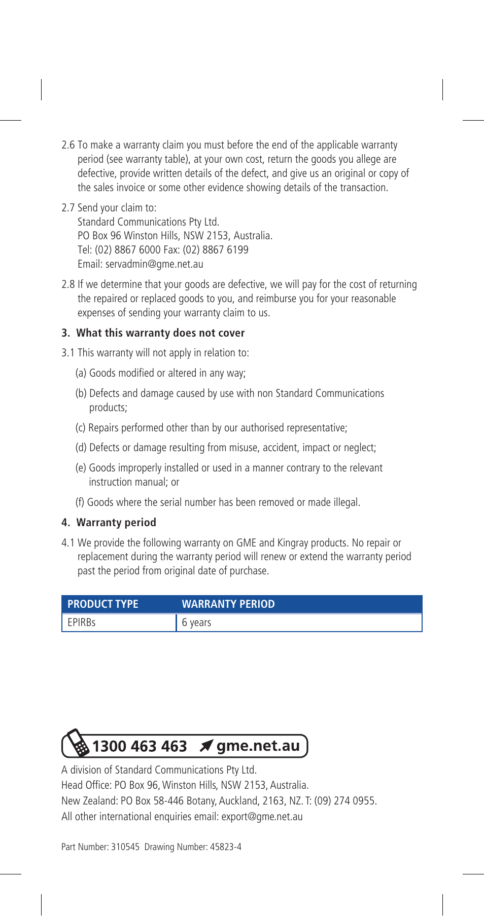 GME MT600GAUS User Manual | Page 20 / 20