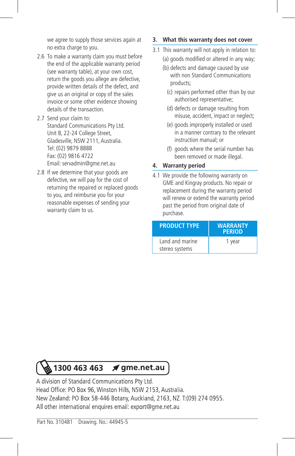 GME GR200WEP1 User Manual | Page 16 / 19