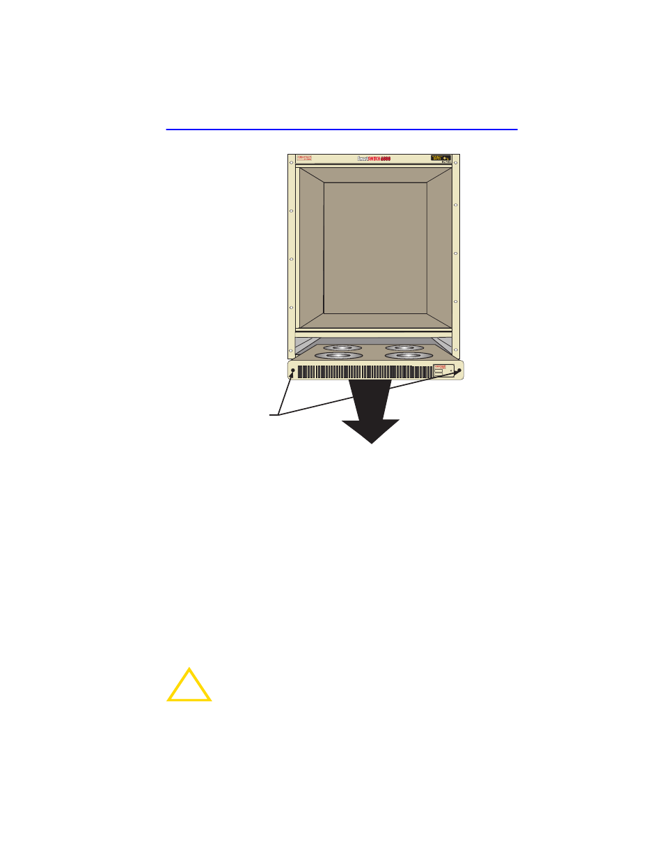 2 reinstalling the fan tray, Reinstalling the fan tray -15, Section 3.5.2 | Refer to, Figure 3-8 | Cabletron Systems 6C105 User Manual | Page 35 / 38