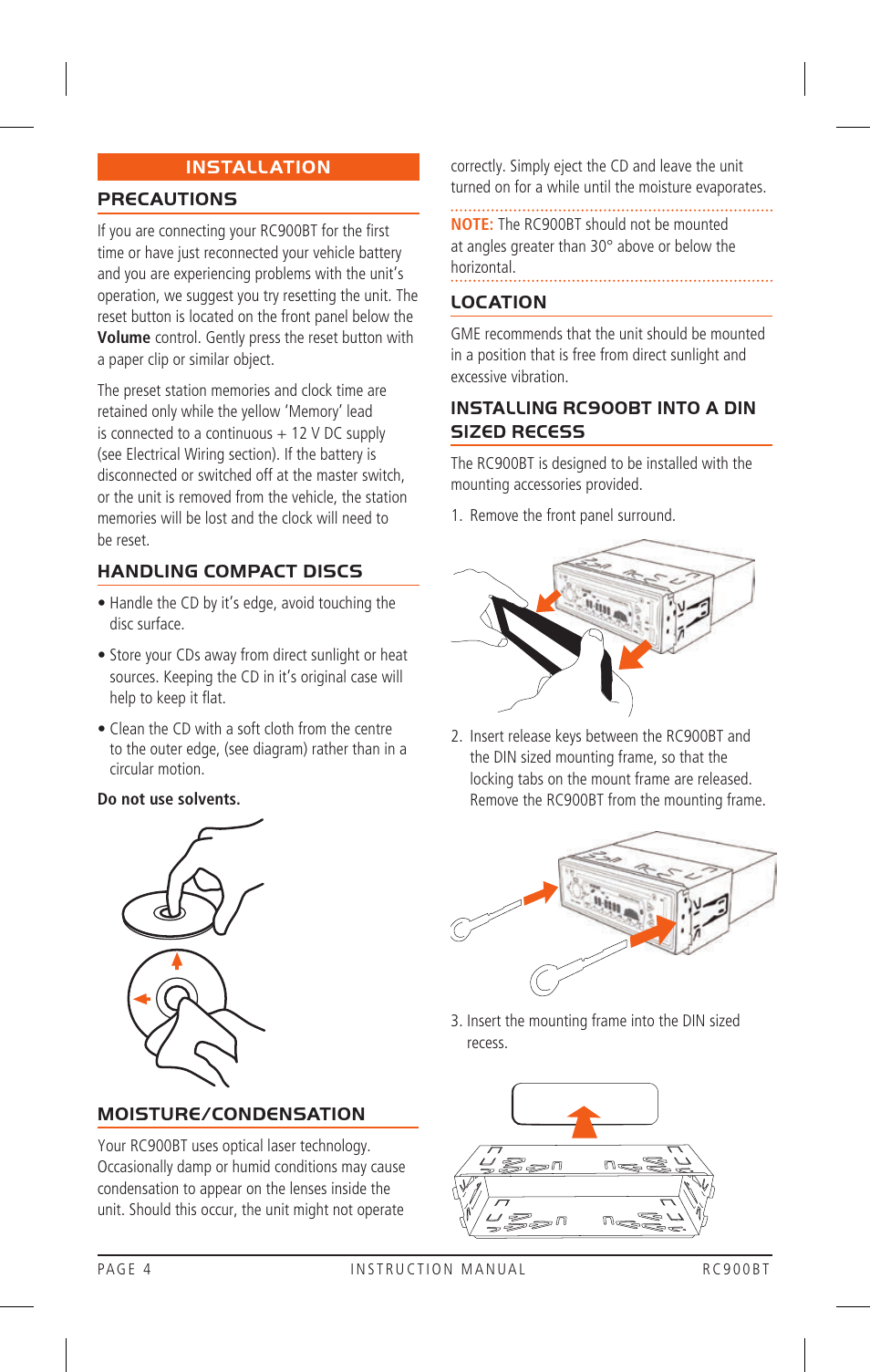 GME RC900BT User Manual | Page 4 / 17