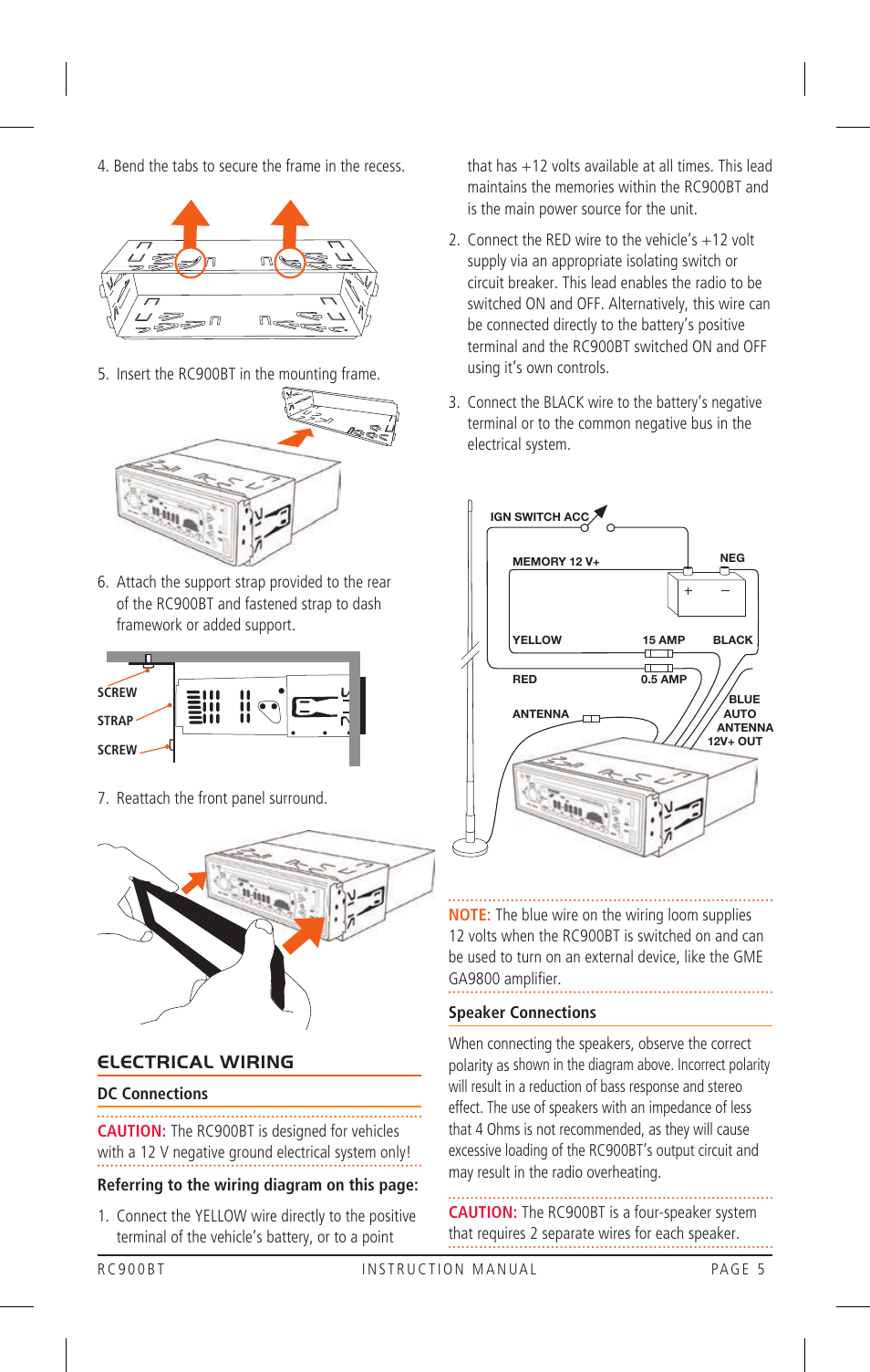 GME RC900BT User Manual | Page 5 / 17