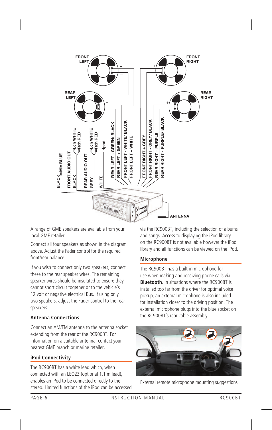 GME RC900BT User Manual | Page 6 / 17