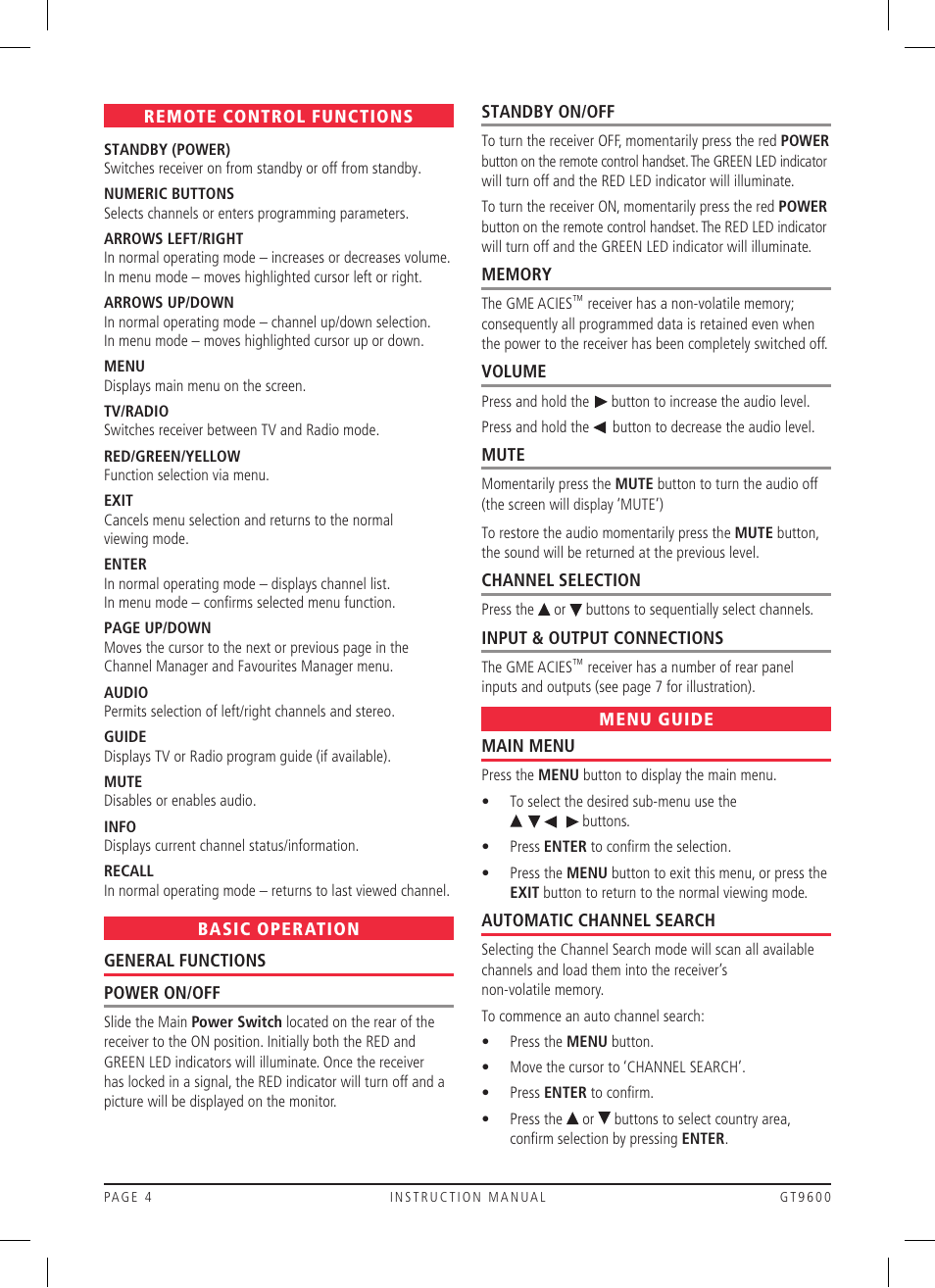 GME GT9600 User Manual | Page 4 / 8