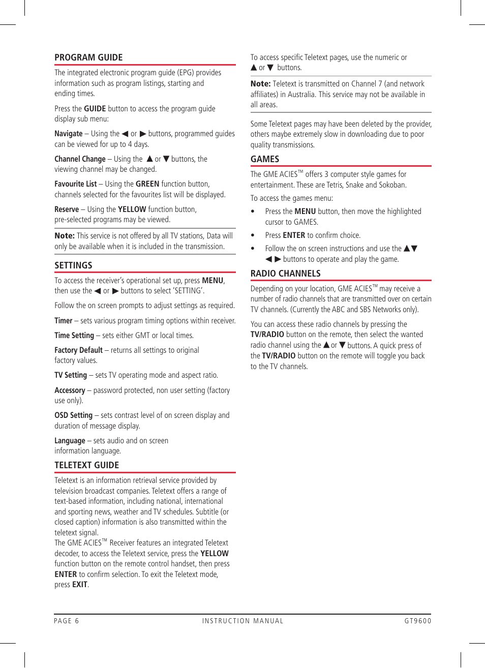 GME GT9600 User Manual | Page 6 / 8